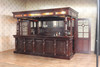 10ft Lion Carved Canopy Pub Bar w/ Stained Glass