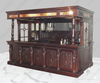 10ft Lion Carved Canopy Pub Bar w/ Stained Glass