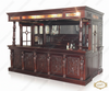 10ft Lion Carved Canopy Pub Bar w/ Stained Glass