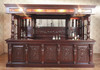 10ft Lion Carved Canopy Pub Bar w/ Stained Glass
