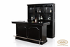 6ft Dark Mahogany Home Pub Bar w Brass Rails