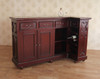 6ft Classic Fluted Panel Mahogany L-Shape Bar