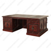 7ft Burl Inlay Gothic Lion Desk