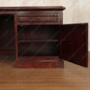 7ft Burl Inlay Neoclassical Empire Revival Lion Carved Executive Desk