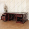 7ft Mappa Burl Inlay Gothic Lion Desk