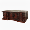 7ft Mappa Burl Inlay Gothic Lion Desk