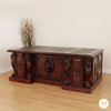 7ft Burl Inlay Neoclassical Empire Revival Lion Carved Executive Desk