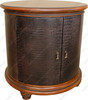 Embossed Genuine Leather w/ Croc Pattern Nightstand Bedside Table