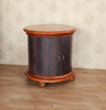 Embossed Genuine Leather w/ Croc Pattern Nightstand Bedside Table