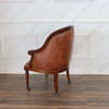 Genuine Leather Office Conference Club Chair on Castors