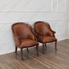 Genuine Leather Office Conference Club Chair on Castors