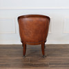 Genuine Leather Office Conference Club Chair on Castors
