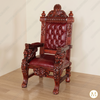 Mahogany/Genuine Leather Church Bishop's Throne Chair