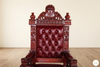 Mahogany/Genuine Leather Church Bishop's Throne Chair