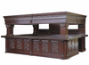 15ft Custom Mahogany Arched Canopy Pub Bar