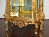 Gold Leaf Rococo Vitrine Curio Cabinet