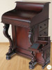 Solid Mahogany English Davenport Secretary Desk