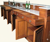 16ft Light Carved Marble Top Pub Bar Set