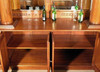 16ft Light Carved Mahogany Marble Top Pub Bar