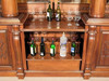 16ft Light Carved Mahogany Marble Top Pub Bar