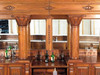 16ft Light Carved Mahogany Marble Top Pub Bar