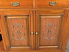16ft Light Carved Mahogany Marble Top Pub Bar