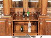 16ft Light Carved Mahogany Marble Top Pub Bar