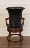 Genuine Leather Upholstered Swivel Bar Height Barstool w/ Arms (Poznan)