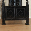 Black Distressed XL Twin Canopy Four Post Bed