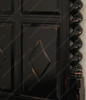 Black Distressed XL Twin Canopy Four Post Bed