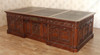 9ft Mahogany President's Resolute Office Desk w/ Genuine Leather Top
