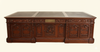 9ft Mahogany President's Resolute Office Desk w/ Genuine Leather Top