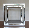 Mirrored Four Post Canopy Bed Without Headboard