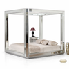 Mirrored Four Poster Canopy Bed