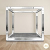 Modern Mirrored Four Poster Canopy Bed