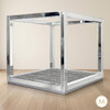 Modern Mirrored Four Poster Canopy Bed