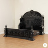 Black Gothic Heavily Ornate Bed w/ Customized Carvings
