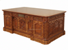 7ft Presidential Resolute Desk w/ Burl Inlay Wood Top