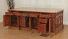 7ft Presidential Resolute Desk w/ Burl Inlay Wood Top ~