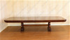 12ft Victorian Gothic Pedestal Dining or Conference Table w/ Marquetry Inlay