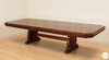 12ft Victorian Gothic Pedestal Dining or Conference Table w/ Marquetry Inlay