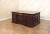 6ft Dark Mahogany Presidential Resolute Desk w/ genuine leather top