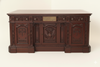 6ft Dark Mahogany Presidential Resolute Desk w/ genuine leather top