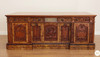 7ft Mahogany Resolute Desk w/ Mappa Burl Inlay Top (2 Tone)