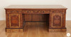 7ft Mahogany Resolute Desk w/ Mappa Burl Inlay Top (2 Tone)