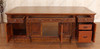 8ft Custom Oval Office Resolute Desk w/ Mappa Burl Inlay Wood Top