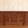 8ft Oval Office Resolute Desk w/ Mappa Burl Inlay Top