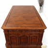 8ft Oval Office Resolute Desk w/ Mappa Burl Inlay Top
