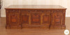8ft Oval Office Resolute Desk w/ Mappa Burl Inlay Wood Top