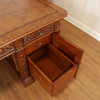 8ft Oval Office Resolute Desk w/ Mappa Burl Inlay Wood Top